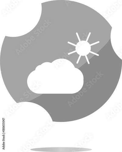 Weather app web icon isolated on white background photo