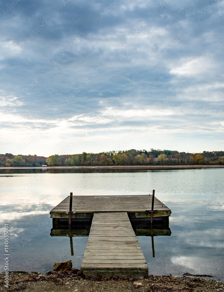 The Dock/A peaceful spot on a wooden dock at the lake.