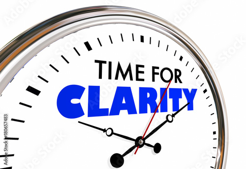 Time for Clarity Clock Clear Communication Message 3d Illustration