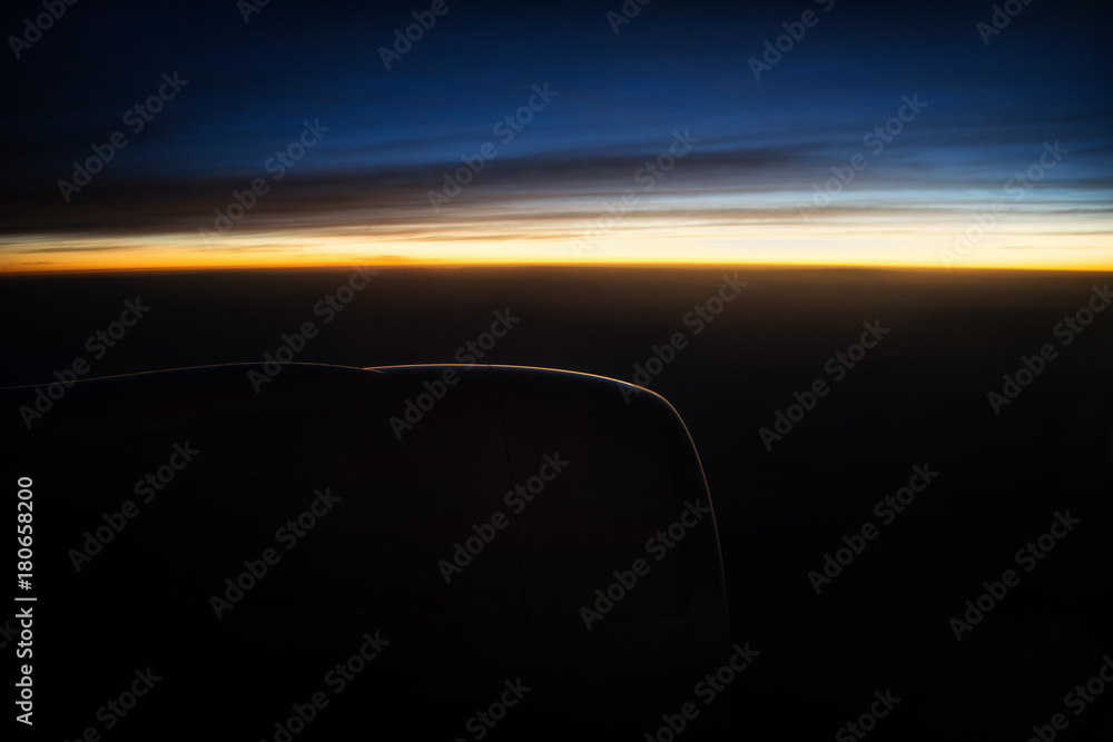 Ethipia Sunset from Airplane