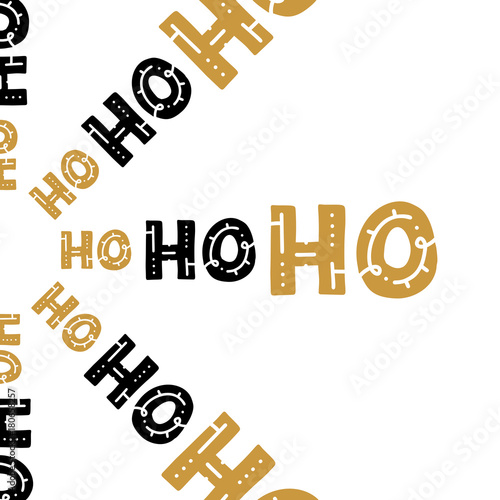vector hand written lettering hohoho text on isolated background