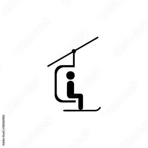 ski lift icon. Simple winter games icon. Can be used as web element, playing design icon