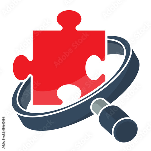 icon logo for business consulting with the concept of problem solving