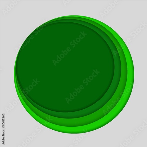 ecology in circle green save world paper art design background