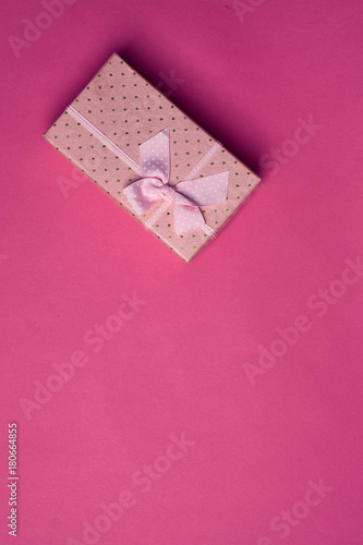 gift on a pink background