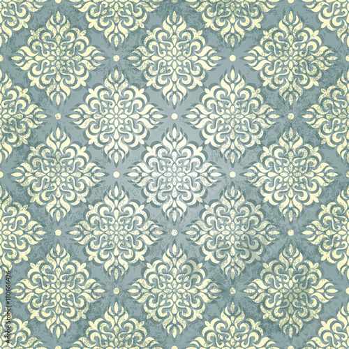 Vintage wallpaper in grunge style. Grunge effect can be removed in vector file. EPS 10 vector illustration.