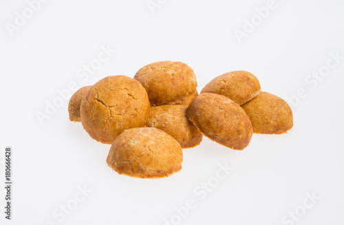 Peanut Cookies or Rounded Peanut Cookies on a background.