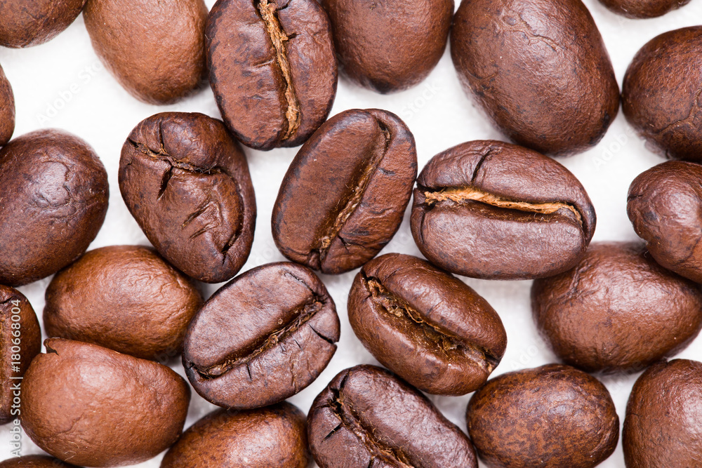 Top view of coffee beans Top view of coffee beans
