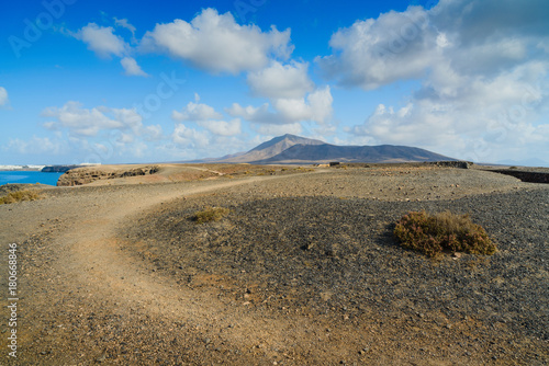 Stunning views of the coast of Papagayo. Lanzarote. Canary Islands. Spain