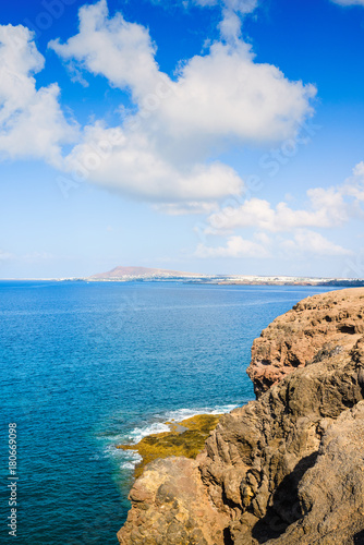 Stunning views of the coast of Papagayo. Lanzarote. Canary Islands. Spain