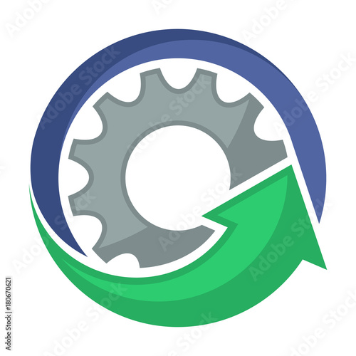 logo icons for mechanical business, service, repair and maintenance
