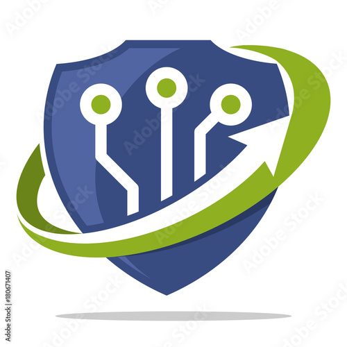 logo icon for business security system developer