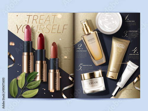 Cosmetic magazine template