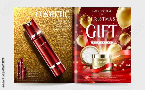 Cosmetic magazine template