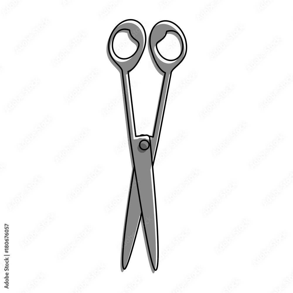 Medical surgery scissors icon vector illustration graphic design Medical surgery scissors icon vector illustration graphic design