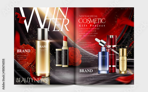 Cosmetic magazine template