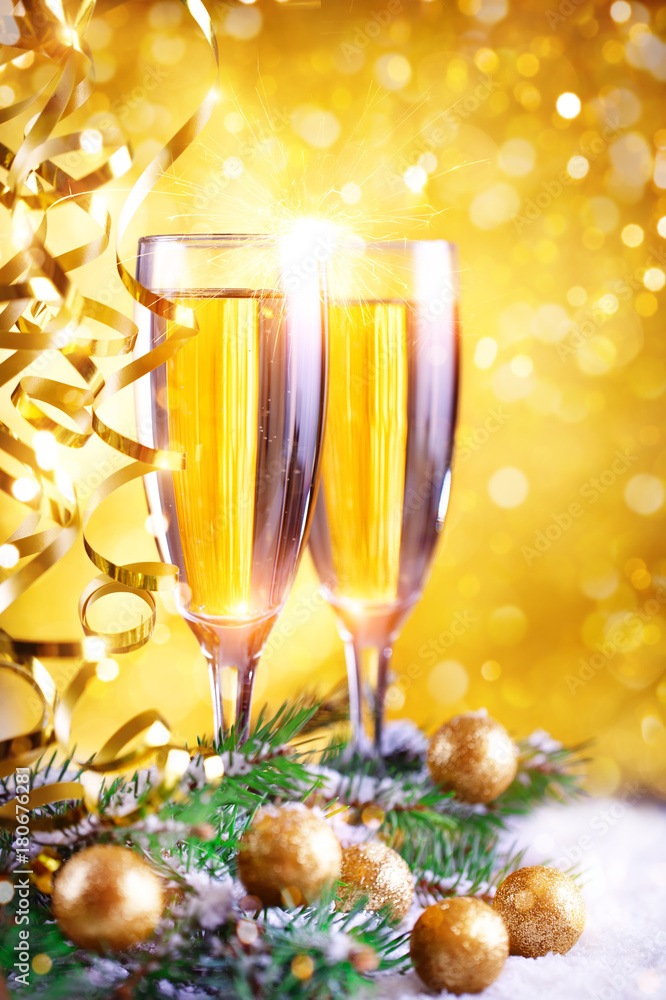 Merry Christmas and Happy New Year. A New Year's background with New Year decorations.New Year's card. Merry Christmas and Happy New Year. A New Year's background with New Year decorations.New Year's card.