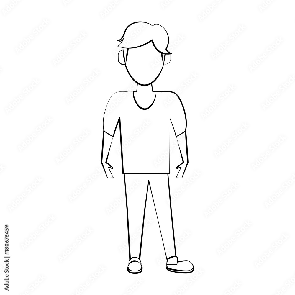 Young man posing icon vector illustration graphic design Young man posing icon vector illustration graphic design