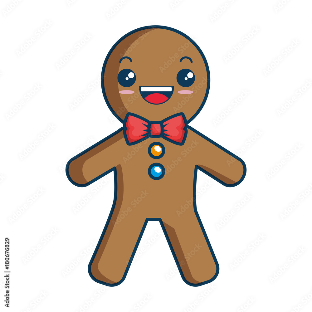 Obraz premium ginger bread kawaii character