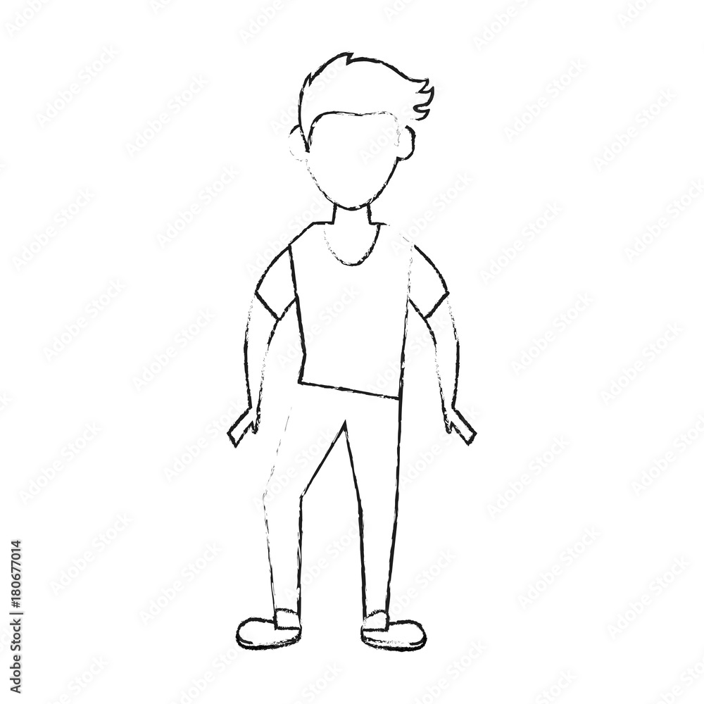 Young man posing icon vector illustration graphic design Young man posing icon vector illustration graphic design