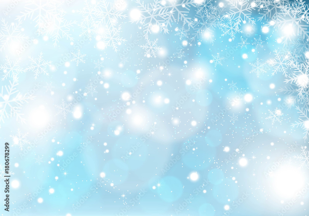 winter snowing christmas background
