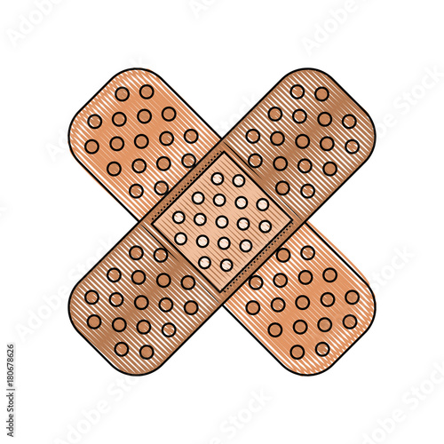 Bandages first aid icon vector illustration graphic design
