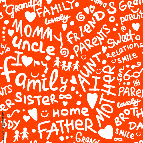 Family. seamless pattern for your design