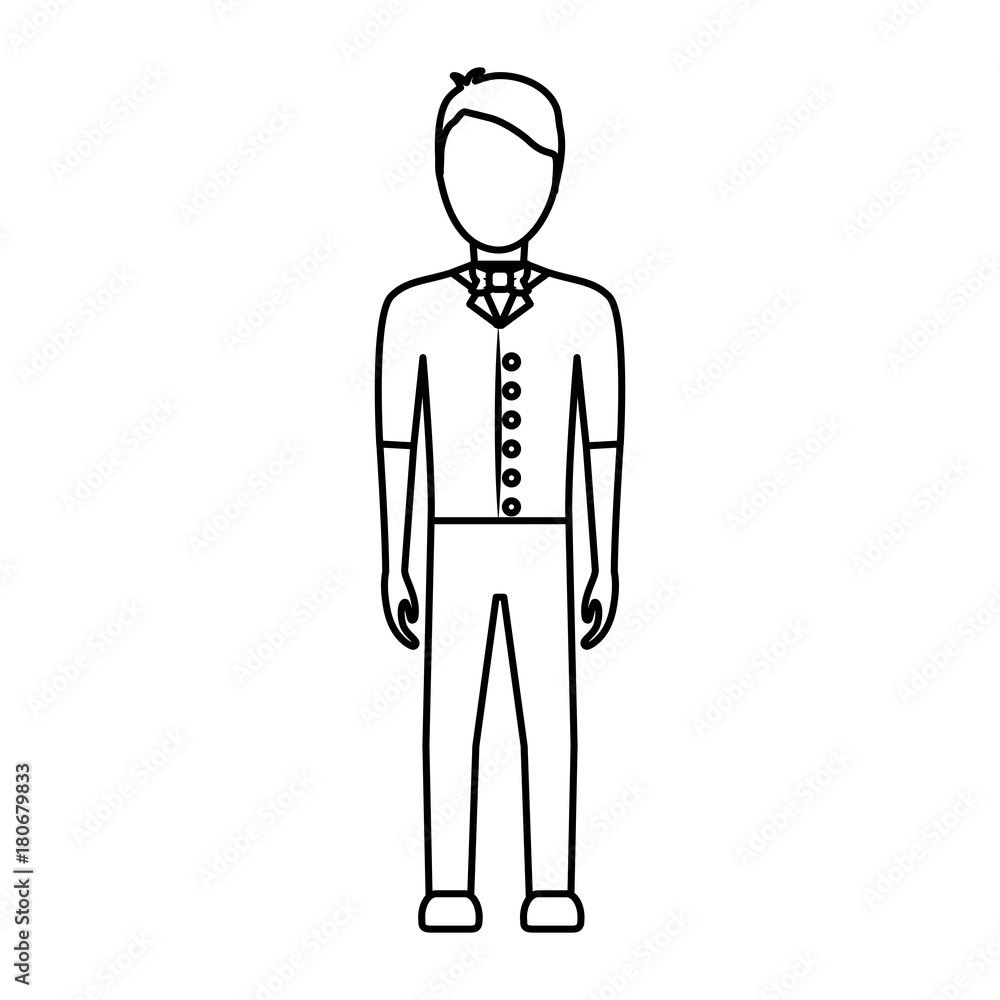 avatar bartender icon over white background vector illustration avatar bartender icon over white background vector illustration