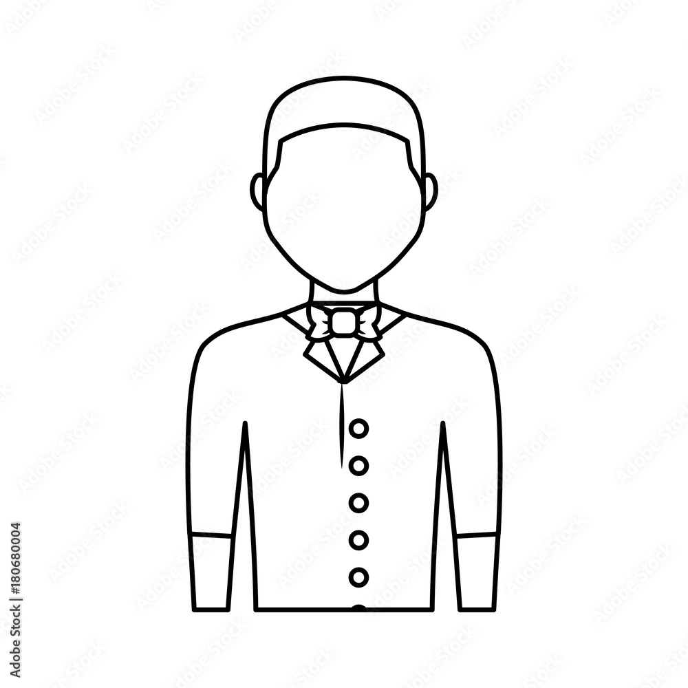 avatar bartender icon over white background vector illustration avatar bartender icon over white background vector illustration