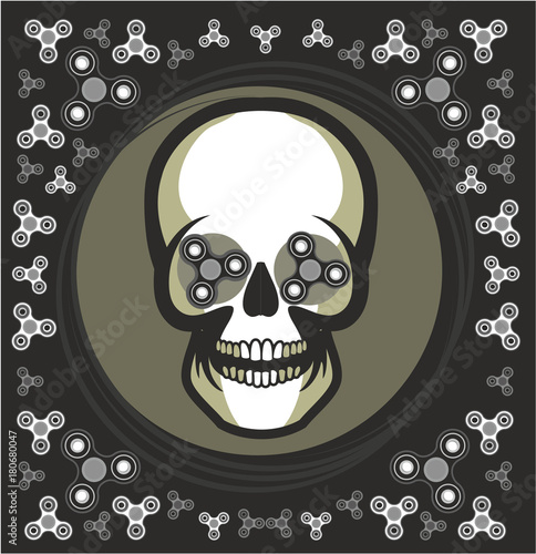 toy skull spinner