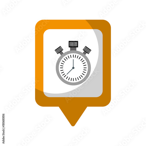 chronometer social media square pointer web vector illustration