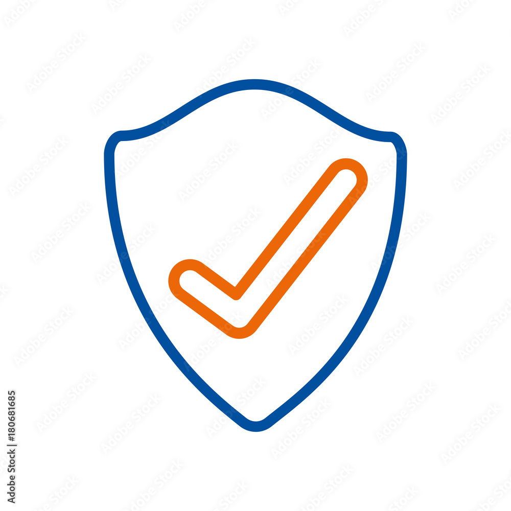 shield protection data information security check vector illustration shield protection data information security check vector illustration