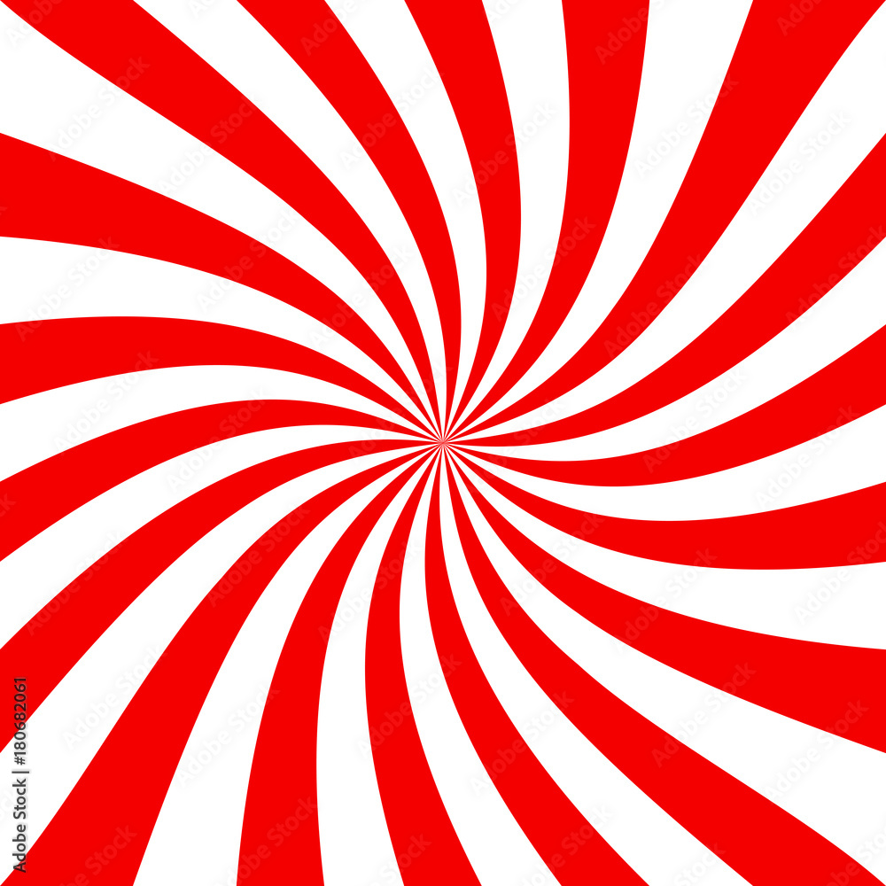 Fototapeta premium Psychedelic spiral with radial swirling rays. Comic effect, whirlwind. Vector.