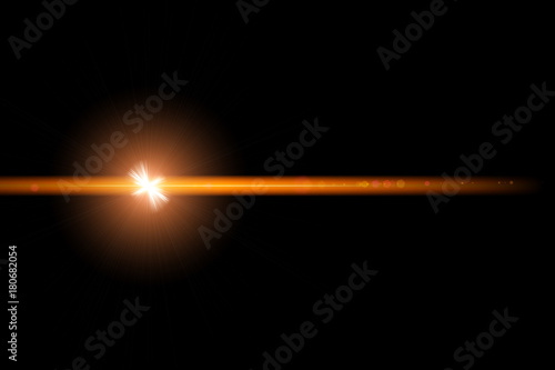 digital lens flare,sun burst on black background