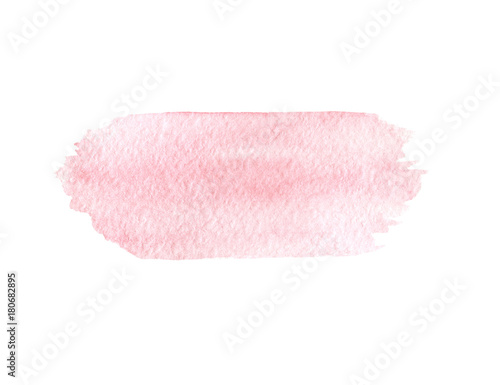 Hand painted pink watercolor texture isolated on the white background. Usable for cards, wedding invitations and more.