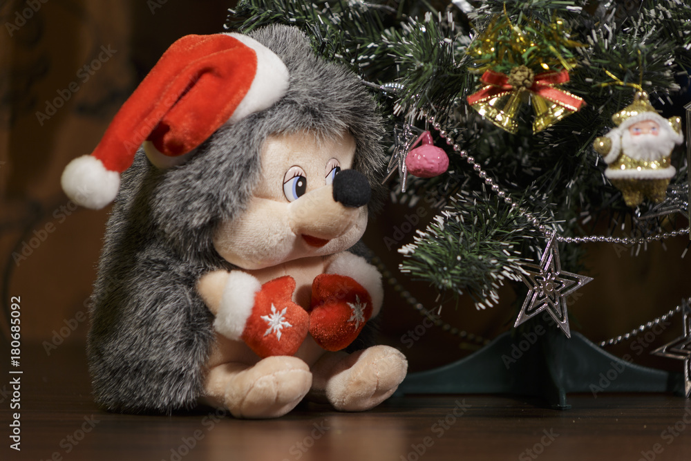 christmas hedgehog plush