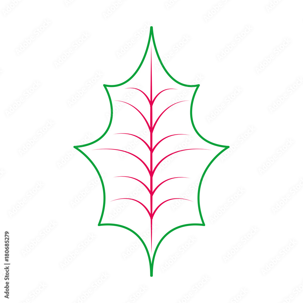christmas leaf holly natural decoration vector illustration christmas leaf holly natural decoration vector illustration