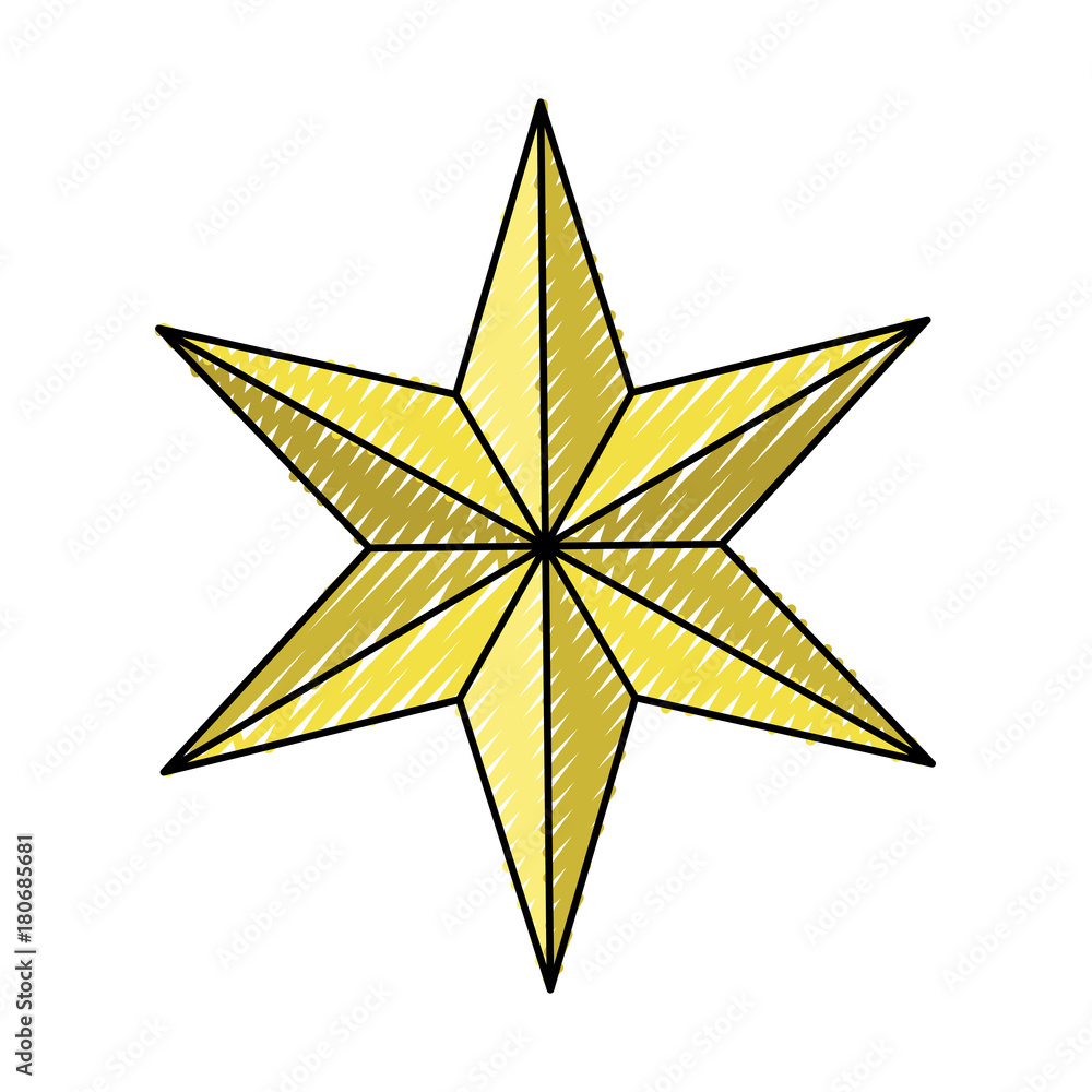 Obraz premium decorative christmas star ornament icon vector illustration