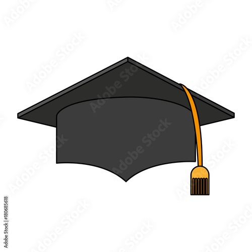 Graduation hat symbol icon vector illustration graphic design