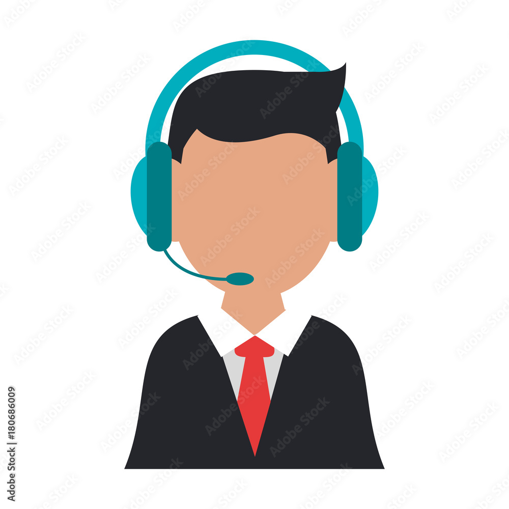 man call center icon vector illustration graphic design man call center icon vector illustration graphic design