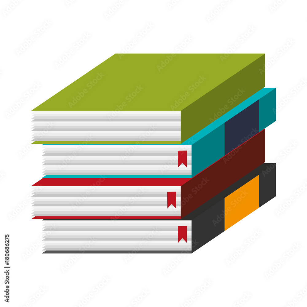 Books piled up icon vector illustration graphic design Books piled up icon vector illustration graphic design