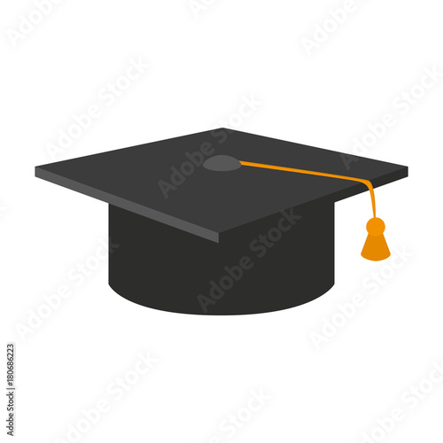 Graduation hat symbol icon vector illustration graphic design