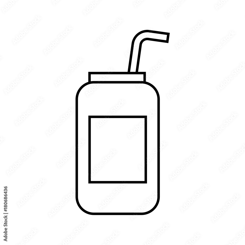 energy drink can with straw concept vector illustration energy drink can with straw concept vector illustration