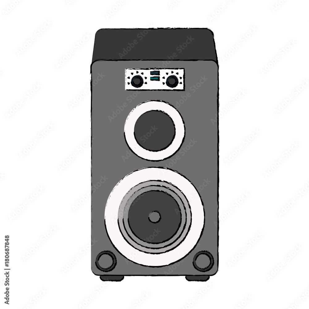 Music bass speaker icon vector illustration graphic design