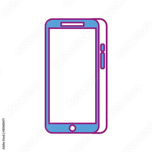 modern touchscreen gadget smartphone empty screen vector illustration