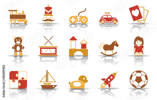 Kinderspielzeug - Iconset (Rot)