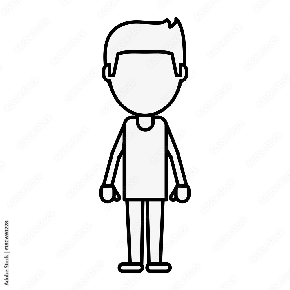 Man faceless avatar icon vector illustration graphic design