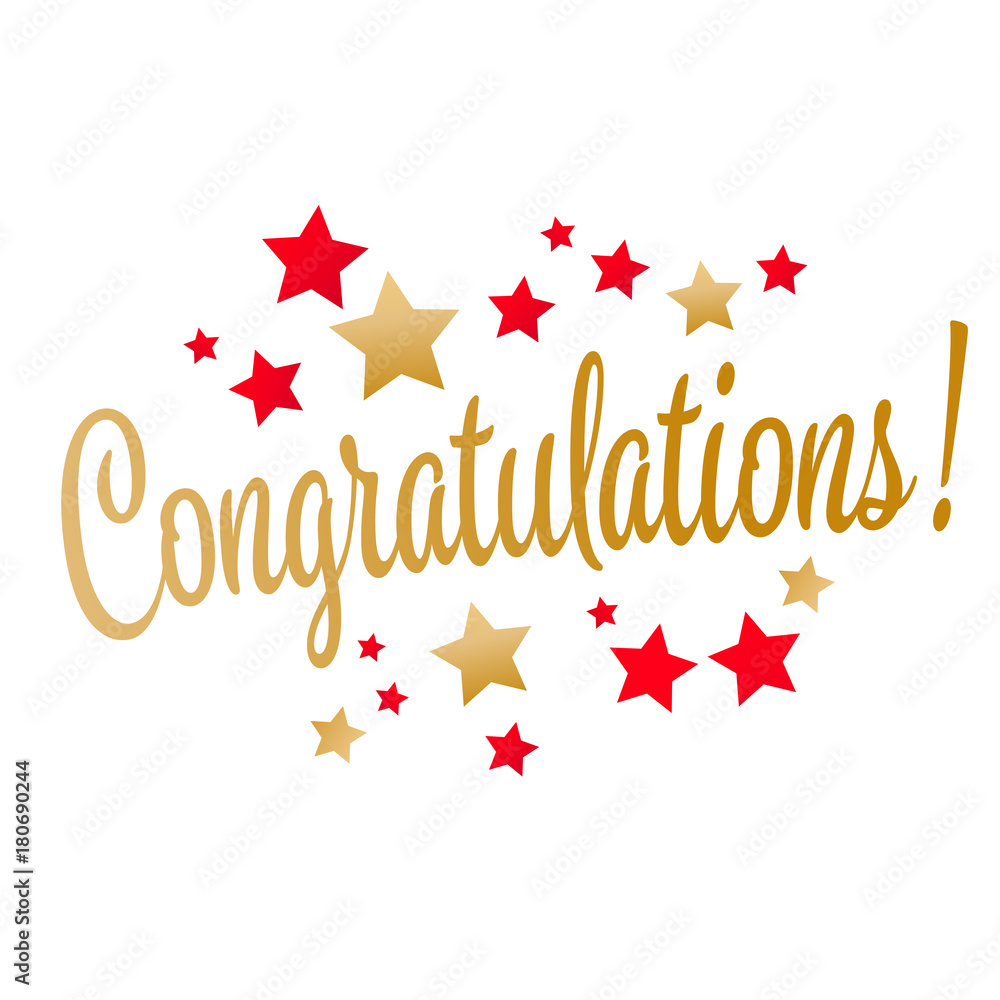 Congratulations Stock Vector Adobe Stock