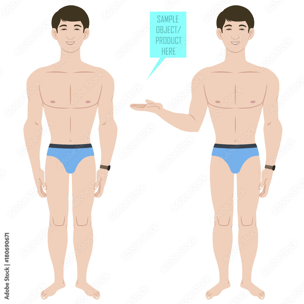 Fototapeta premium Asian man in inner wear