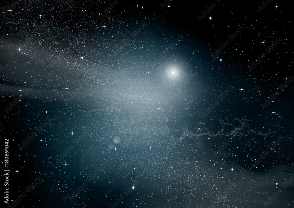galaxy in a free space galaxy in a free space